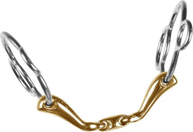 Produktbild von Stübben Steeltec Quick Contact 3 Ring Trense aus Metall in Gold