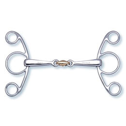 Produktbild von Stübben STEELtec Schmetterlingstrense 2in1 Gebiss aus Edelstahl mit Sweet Copper Mittelstück 14,0 cm