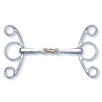Produktbild von Stübben STEELtec Schmetterlingstrense 2in1 Gebiss aus Edelstahl mit Sweet Copper Mittelstück 14,0 cm