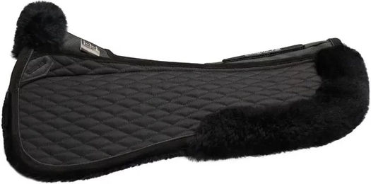 Stübben Streamline Dressursattelpolster aus Lammfell für Pferde in Schwarz Größe L – Bild 1 von 1