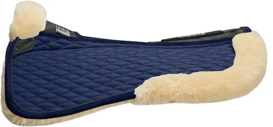 Stübben Streamline Dressursattelpolster aus Lammfell in Blau Größe L – Bild 1 von 2