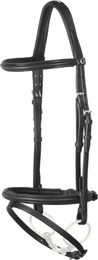 Stübben Switch MagicTack 2in1 Kombiniertes Reithalfter Anatomisch aus Leder in Schwarz mit Silberbeschlägen für Vollblut Pferde – Bild 1 von 2