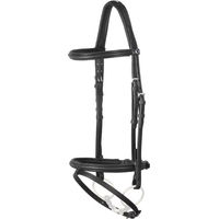 Produktbild von Stübben Switch MagicTack 2in1 Kombiniertes Reithalfter Anatomisch aus Leder in Schwarz mit Silberbeschlägen für Vollblut Pferde