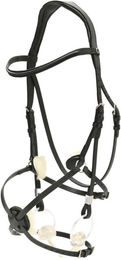 Stübben Trense Sligo mit Slide&Lock und mexikanischem Reithalfter aus Leder für Ponys in Schwarz – Bild 1 von 2