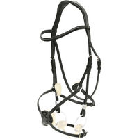 Produktbild von Stübben Trense Sligo mit Slide&Lock und mexikanischem Reithalfter aus Leder in Schwarz für Warmblut