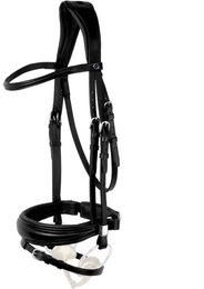 Produktbild von Stübben Trense Switch Slide&Lock aus Leder für Warmblut in Schwarz und Silber