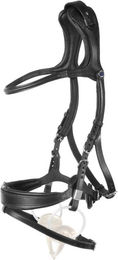 Stübben Trensenzaum Freedom II mit Slide&Lock und kombiniertem Reithalfter aus Leder in Schwarz für Warmblut – Bild 1 von 1