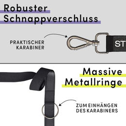 STUCH Hundeleine Multifunktion 7 in 1 Verstellbare Führleine aus Nylon mit gepolstertem Griff Türkis S 200cm – Bild 1 von 2