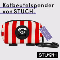 Produktbild von STUCH Kotbeutelspender für Hunde aus wasserdichtem Polyester mit Leinenclip in Rot - 1 Stk.