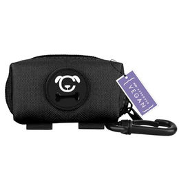 STUCH Kotbeutelspender für Hunde aus wasserdichtem Polyester mit Leinenclip in Schwarz - 1 Stk. – Bild 1 von 6