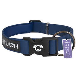 STUCH Veganes Hundehalsband aus Nylon gepolstert und verstellbar Dunkelblau Größe S – Bild 1 von 9
