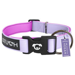 STUCH Veganes Hundehalsband aus Nylon gepolstert und verstellbar in Flieder Größe M – Bild 1 von 3