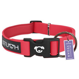 STUCH Veganes Hundehalsband aus Nylon gepolstert und verstellbar PETA Zertifiziert Rot Größe S – Bild 1 von 9