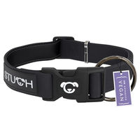 Produktbild von STUCH Veganes Hundehalsband aus Nylon gepolstert und verstellbar Schwarz Größe M