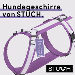 STUCH Y-Geschirr für Hunde gepolstert aus Nylon, Lila, Größe L, PETA zertifiziert – Bild 1 von 4