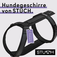 Produktbild von STUCH Y-Hundegeschirr gepolstert aus Nylon Schwarz Größe M PETA Zertifiziert