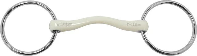 Stübben Fine Line Flex Wassertrense mit 2 Ringen aus Metall und Kunststoff 11,5 cm Weiß – Bild 1 von 1