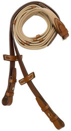 Stübben Gurtzügel aus Leder mit 5 Lederstegen und Zaumhaken in Tobacco Braun 150 cm – Bild 1 von 1