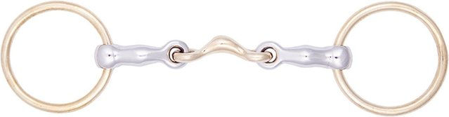 Stübben Island Wassertrense doppelt gebrochen mit 12 mm Gebiss 13,5 cm in Silber – Bild 1 von 1