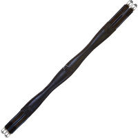 Produktbild von Stübben Leder-Sattelgurt Langgurt Overlay mit beidseitigem Elastikzug Ebony 135 cm