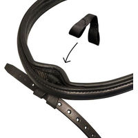 Produktbild von Stübben Switch Magic Tack Trensenzaum mit Kandare aus Kunstleder für Warmblut in Schwarz/Ebony
