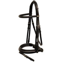 Produktbild von Stübben Trensenzaum Leitrim für Ponys aus Leder in Schwarz/Schwarz-lackiert