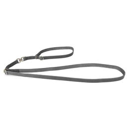 Produktbild von Stufenlos verstellbare Leder-Führleine mit Halsung Graz Granite in Grau