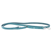 Produktbild von Stufenlos verstellbare Leder-Führleine Weinheim Petrol 210 cm 22 mm