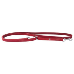 Stufenlos verstellbare Leder-Führleine Weinheim Rot 210 cm 12 mm – Bild 1 von 1