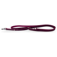Produktbild von Stufenlos verstellbare Leder-Führleine Weinheim Violett 210 cm 22 mm