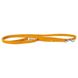 Stufenlos verstellbare Leder-Führleine Weinheim Yellow 210 cm 22 mm – Bild 1 von 1