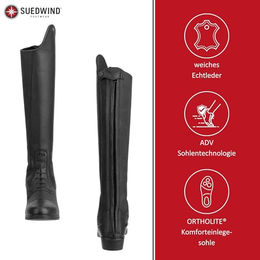 SUEDWIND FOOTWEAR Advanced II Tall Leder Reitstiefel für Damen Schwarz Größe 41 wasserabweisend – Bild 1 von 5