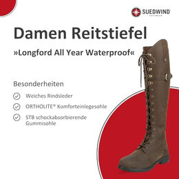 SUEDWIND FOOTWEAR Longford Leder Reitstiefel für Damen waterproof braun Gr. 38 – Bild 1 von 6