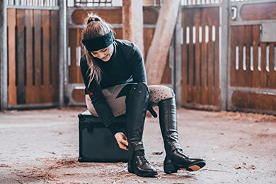 Suedwind Soft Chap Comfort Reitschaf aus Leder und Kunstleder in Schwarz Größe 35-39/L41 – Bild 1 von 5