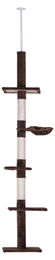 SUGIFT Kratzbaum Braun mit Deckenspanner und 5 Ebenen Höhe 230-260 cm und 78 cm Sisalfläche – Bild 1 von 1