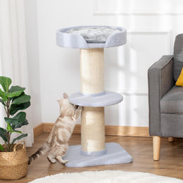 SUGIFT Kratzbaum für Katzen in Blau mit Sisal und Wolle – Bild 1 von 2