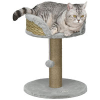 Produktbild von SUGIFT Kratzbaum für Katzen mit Jutekratzpfosten und Polyester-Plüsch in Grau