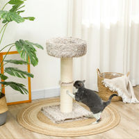 Produktbild von SUGIFT Kratzbaum für Katzen mit Plüschbett und Sisal-Kratzpfosten Braun 45 x 45 x 87 cm