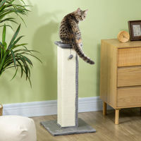 Produktbild von SUGIFT Kratzbaum für Katzen mit Sisal und Plüsch, Grau-Cremeweiß, 41 x 41 x 81 cm
