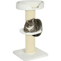 Produktbild von SUGIFT Kratzbaum für Katzen mit Sisalpfosten und Wolle in Creme