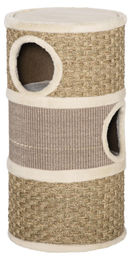 SUGIFT Kratzbaum Katzentonne mit Höhle und 3 Etagen aus Sisal und Plüsch in Khaki-Kaffee 7 kg – Bild 1 von 1