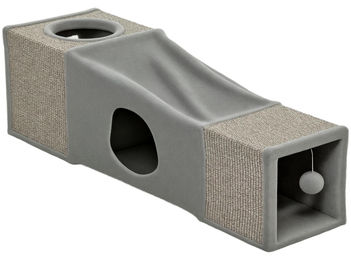SUGIFT Spieltunnel Katzenhaus aus Plüsch und Sisal in Braun/Grau – Bild 1 von 1