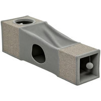 Produktbild von SUGIFT Spieltunnel Katzenhaus aus Plüsch und Sisal in Braun/Grau