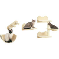 Produktbild von SUGIFT Wandkratzbaum mit Hängematte und Plattform aus Sisal und Polyester in Beige