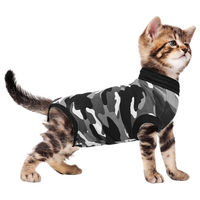 Produktbild von Suitical Recovery Suit Katzen-Schutzanzug für Kitten in Grau oder Schwarz Camouflage