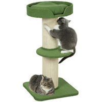 Produktbild von Sun Kratzbaum für Katzen 91cm mit Katzenbett und Plattform aus Sisal in Grün