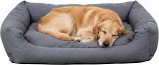 SunnyDogs Hundebett XXL grau mit Wendekissen für mittelgroße bis große Hunde – Bild 1 von 4