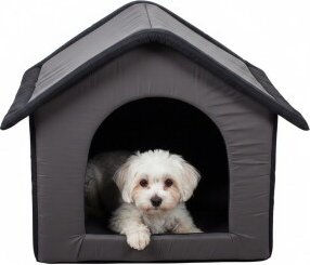 SunnyDogs Stoff-Hundehütte Hundehöhle grau 64 x 57 x 60 cm – Bild 1 von 1