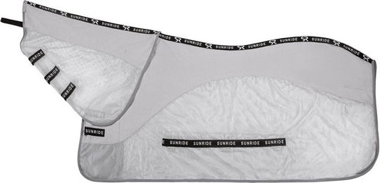 Sunride Dubai Fliegendecke für Pferde mit abnehmbarem Halsteil und UV-Schutz Grau 145 cm - 1 Stk. – Bild 1 von 11