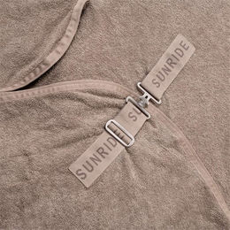 Sunride EquiTowel Saugfähige Frotteedecke für Pferde aus 100% Baumwolle Braun Größe S – Bild 1 von 4